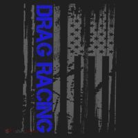 Drag Racer Patriotic American Flag Drag Racing Gift Golf Towel thumb 3