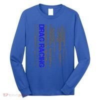 Drag Racer Patriotic American Flag Drag Racing Gift Long Sleeve Shirt thumb 0