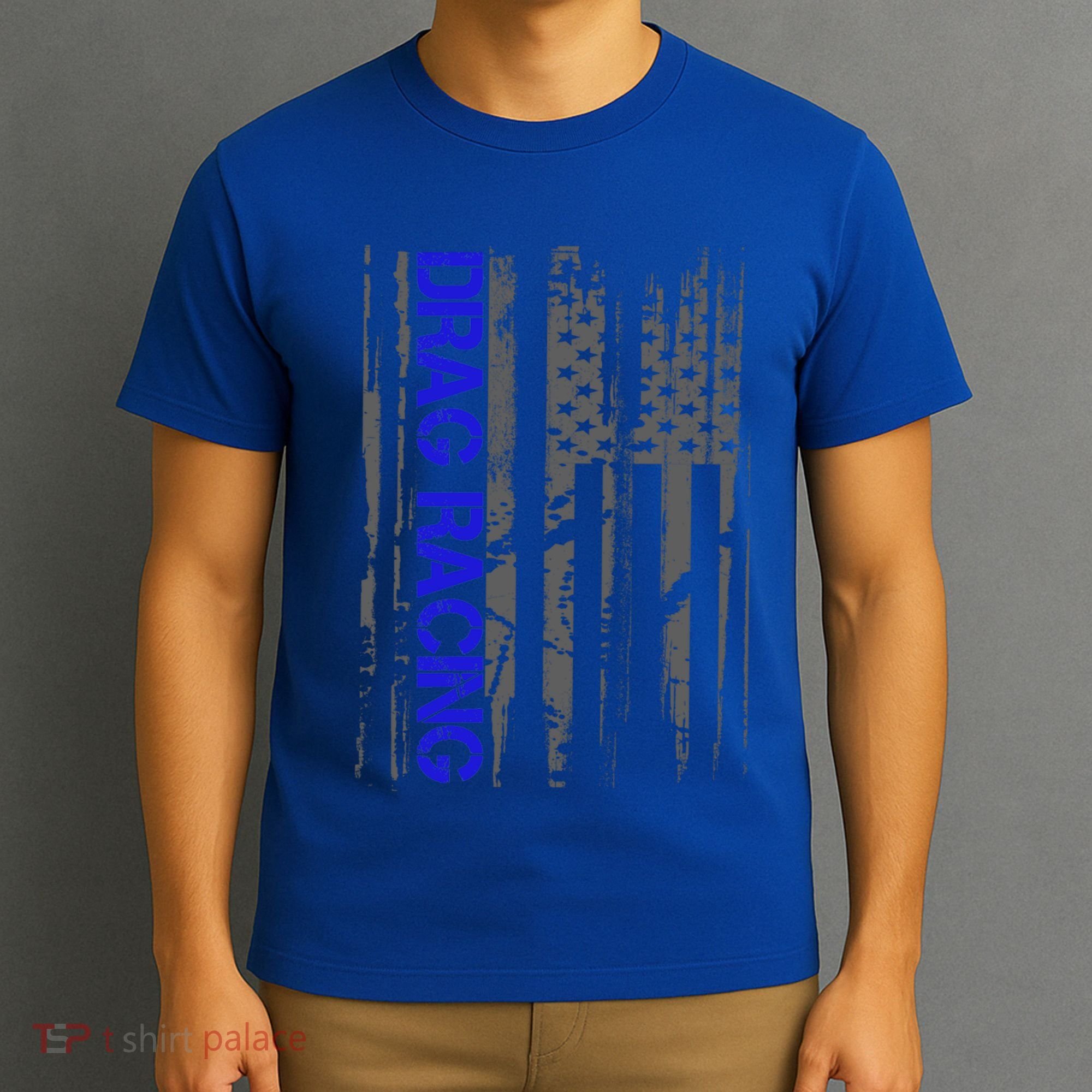 Drag Racer Patriotic American Flag Drag Racing Gift T-Shirt