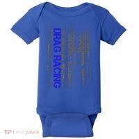Drag Racer Patriotic American Flag Drag Racing Gift Baby Bodysuit thumb 0