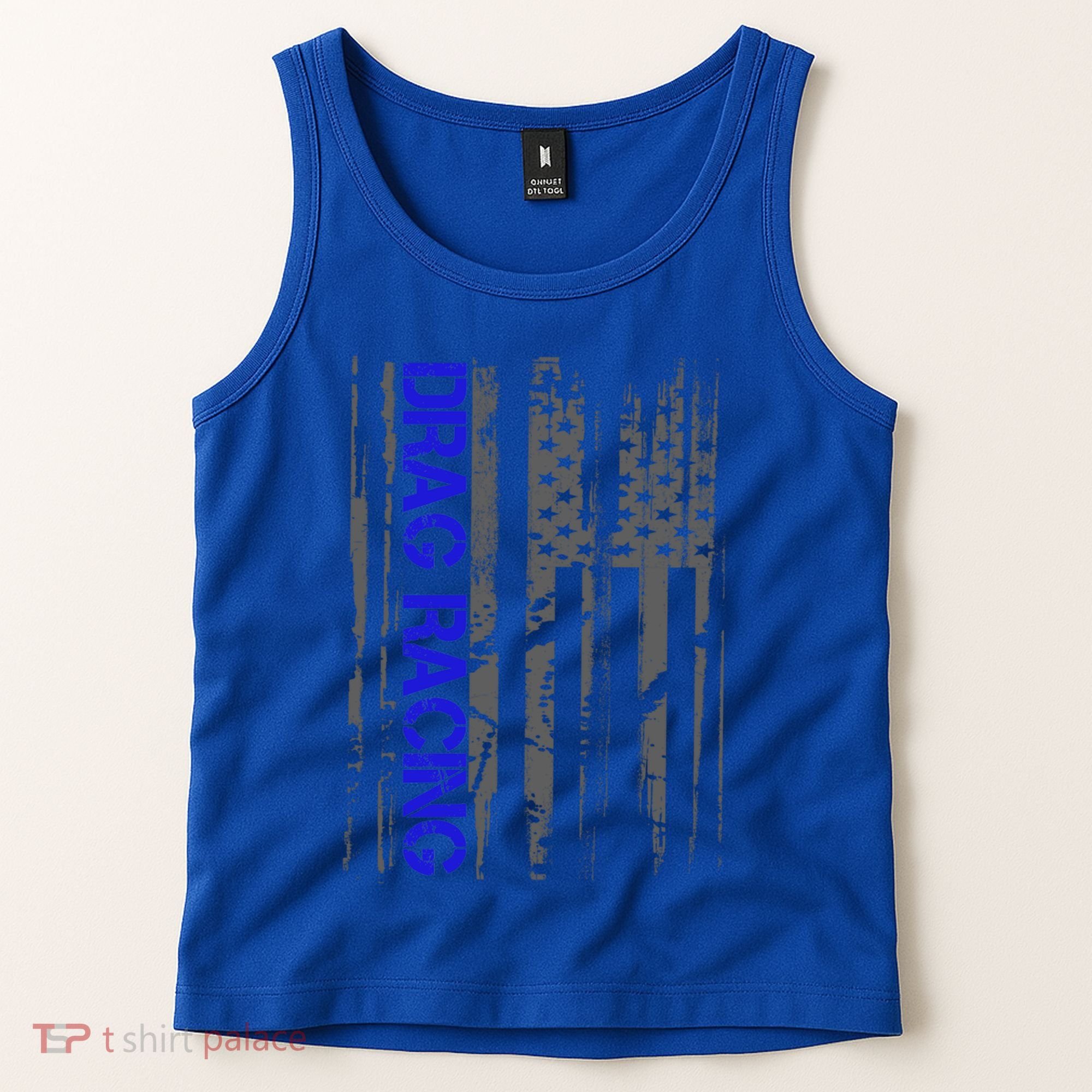 Drag Racer Patriotic American Flag Drag Racing Gift Tank Top