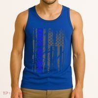 Drag Racer Patriotic American Flag Drag Racing Gift Tank Top thumb 3