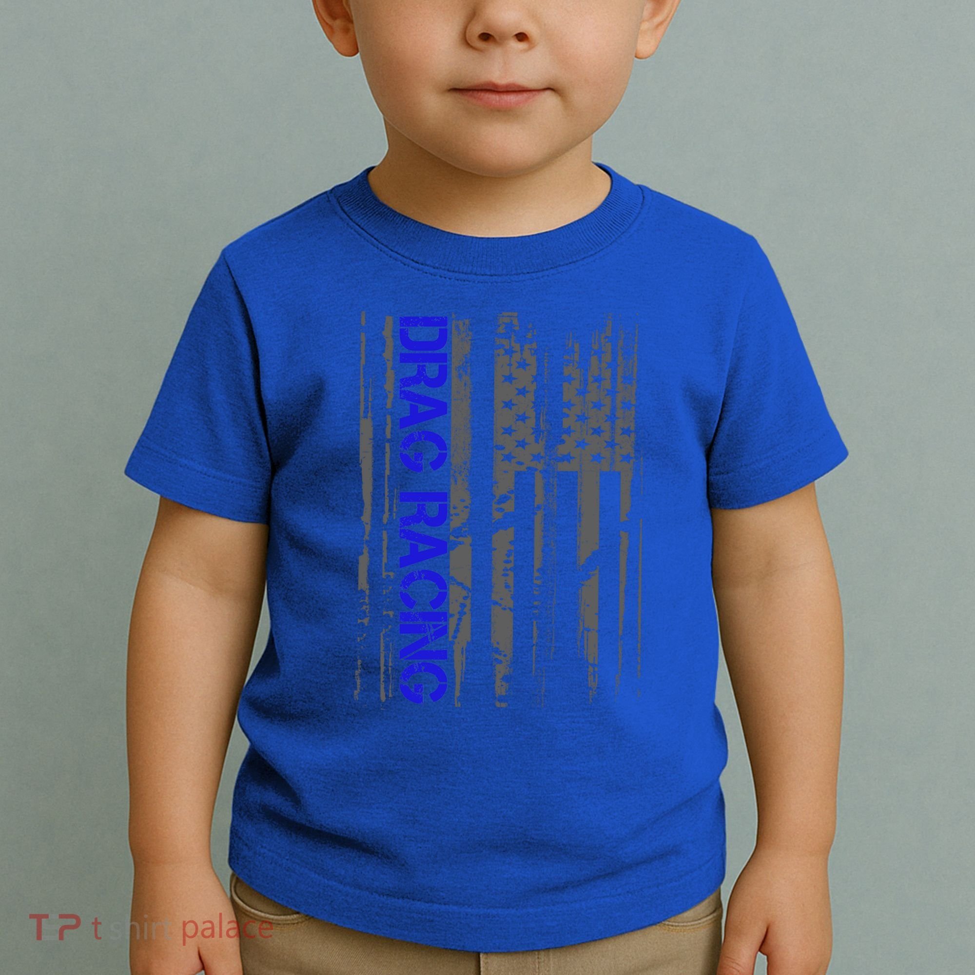 Drag Racer Patriotic American Flag Drag Racing Gift Toddler T-Shirt
