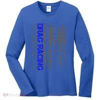 Drag Racer Patriotic American Flag Drag Racing Gift Women's Long Sleeve Shirt thumb 0