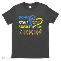 Down Right Perfect Down Syndrome Awareness T-Shirt thumb 0