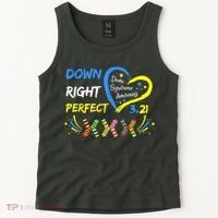 Down Right Perfect Down Syndrome Awareness Tank Top thumb 2