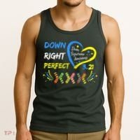 Down Right Perfect Down Syndrome Awareness Tank Top thumb 3