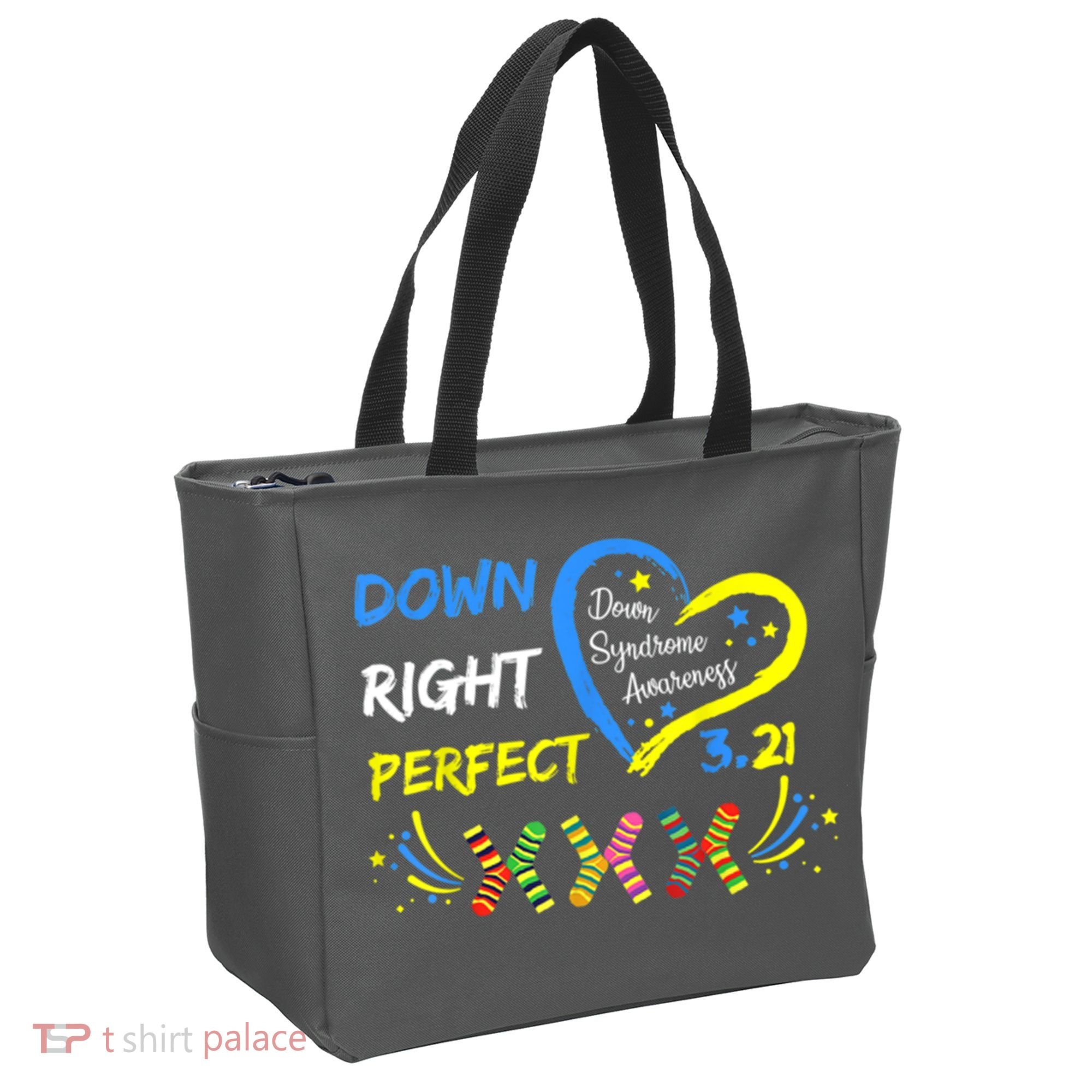 Down Right Perfect Down Syndrome Awareness Tote Bag