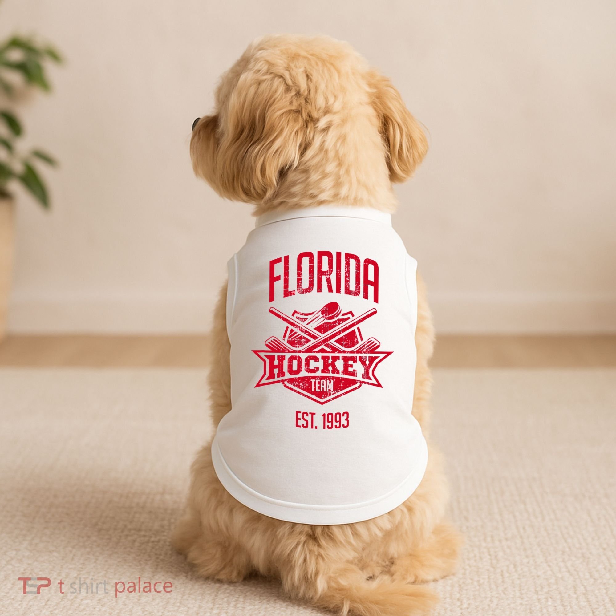 Distressed Retro Panther Party Tailgate Doggie Tank