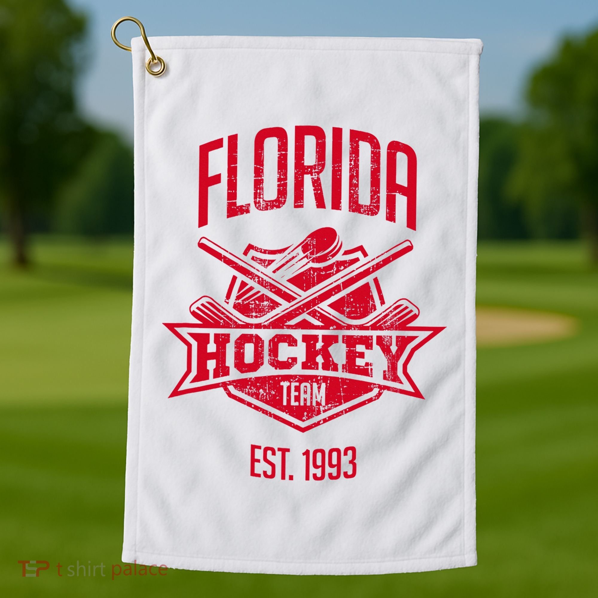 Distressed Retro Panther Party Tailgate Golf Towel