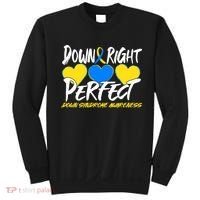 Down Right Perfect Down Syndrome Awareness Sweatshirt thumb 0