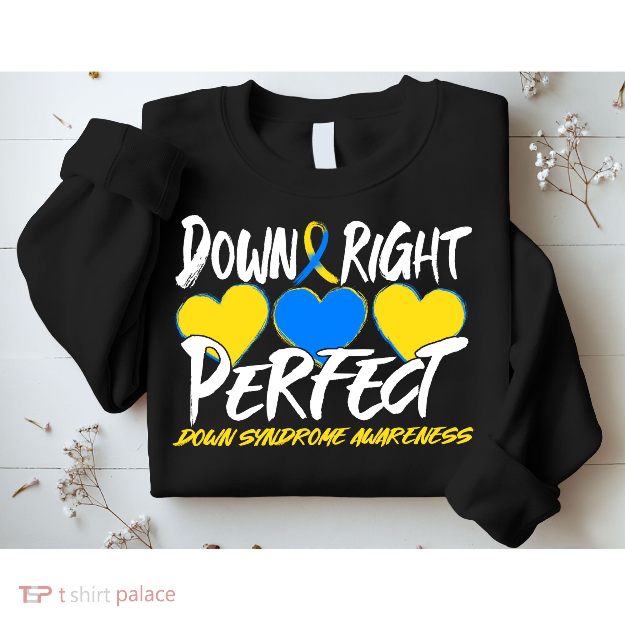 Down Right Perfect Down Syndrome Awareness Sweatshirt