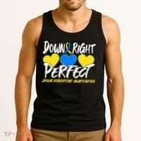 Down Right Perfect Down Syndrome Awareness Tank Top thumb 3
