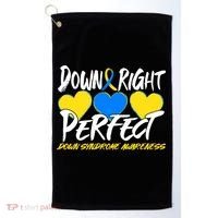 Down Right Perfect Down Syndrome Awareness Golf Towel thumb 0