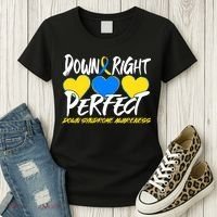 Down Right Perfect Down Syndrome Awareness Women's T-Shirt thumb 3