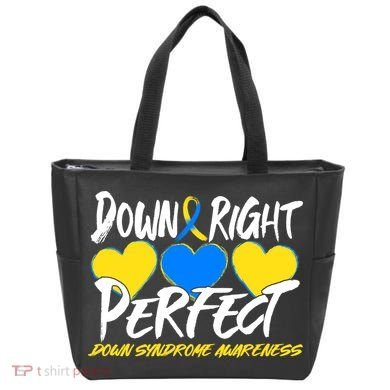 Down Right Perfect Down Syndrome Awareness Tote Bag