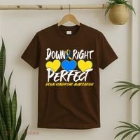 Down Right Perfect Down Syndrome Awareness T-Shirt thumb 2