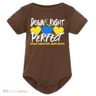 Down Right Perfect Down Syndrome Awareness Baby Bodysuit