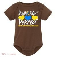 Down Right Perfect Down Syndrome Awareness Baby Bodysuit thumb 0