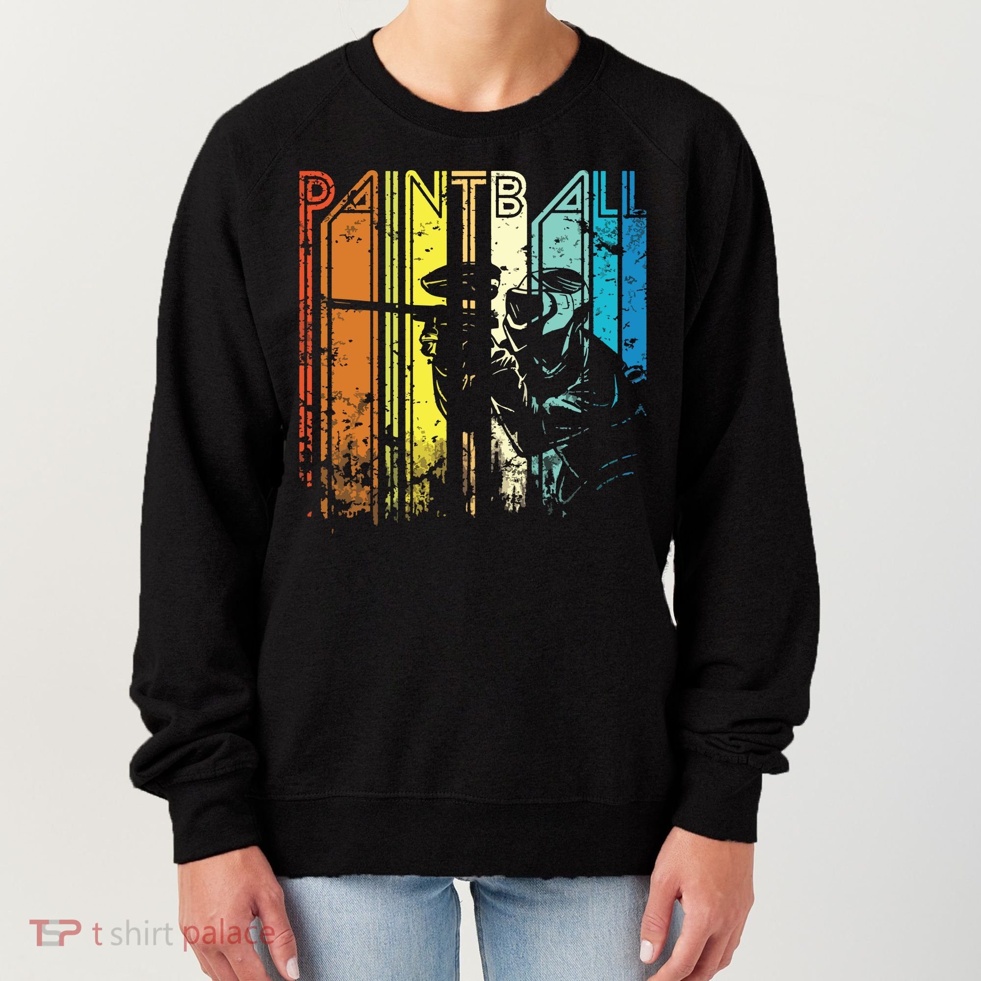 Distressed Retro Paintball For Gift Women's Sweatshirt