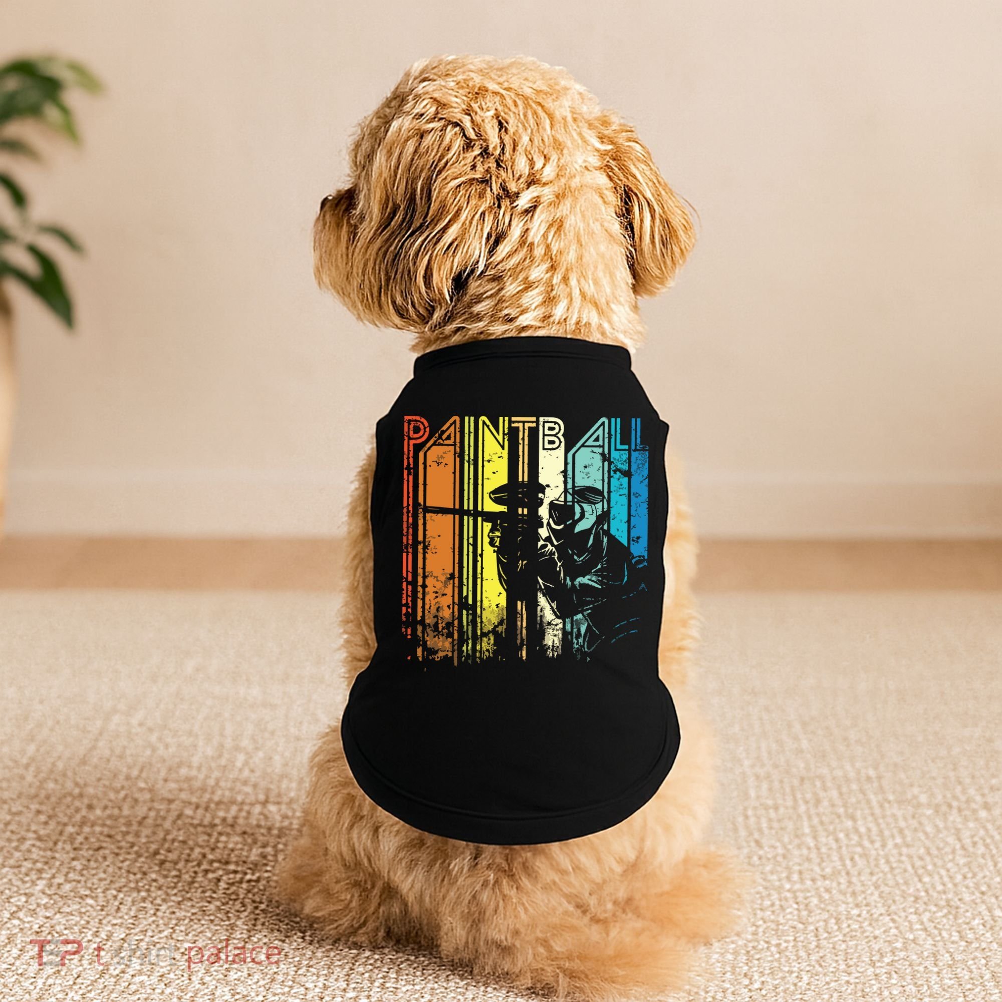 Distressed Retro Paintball For Gift Doggie Tank