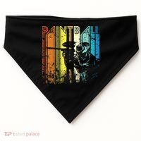 Distressed Retro Paintball For Gift USA-Made Doggie Bandana thumb 0