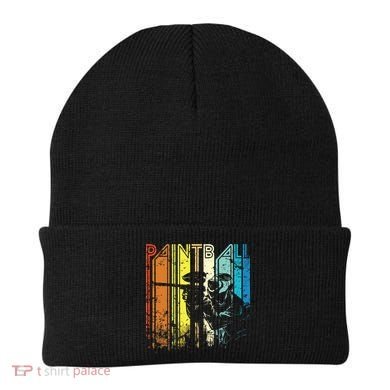 Distressed Retro Paintball For Gift Beanie