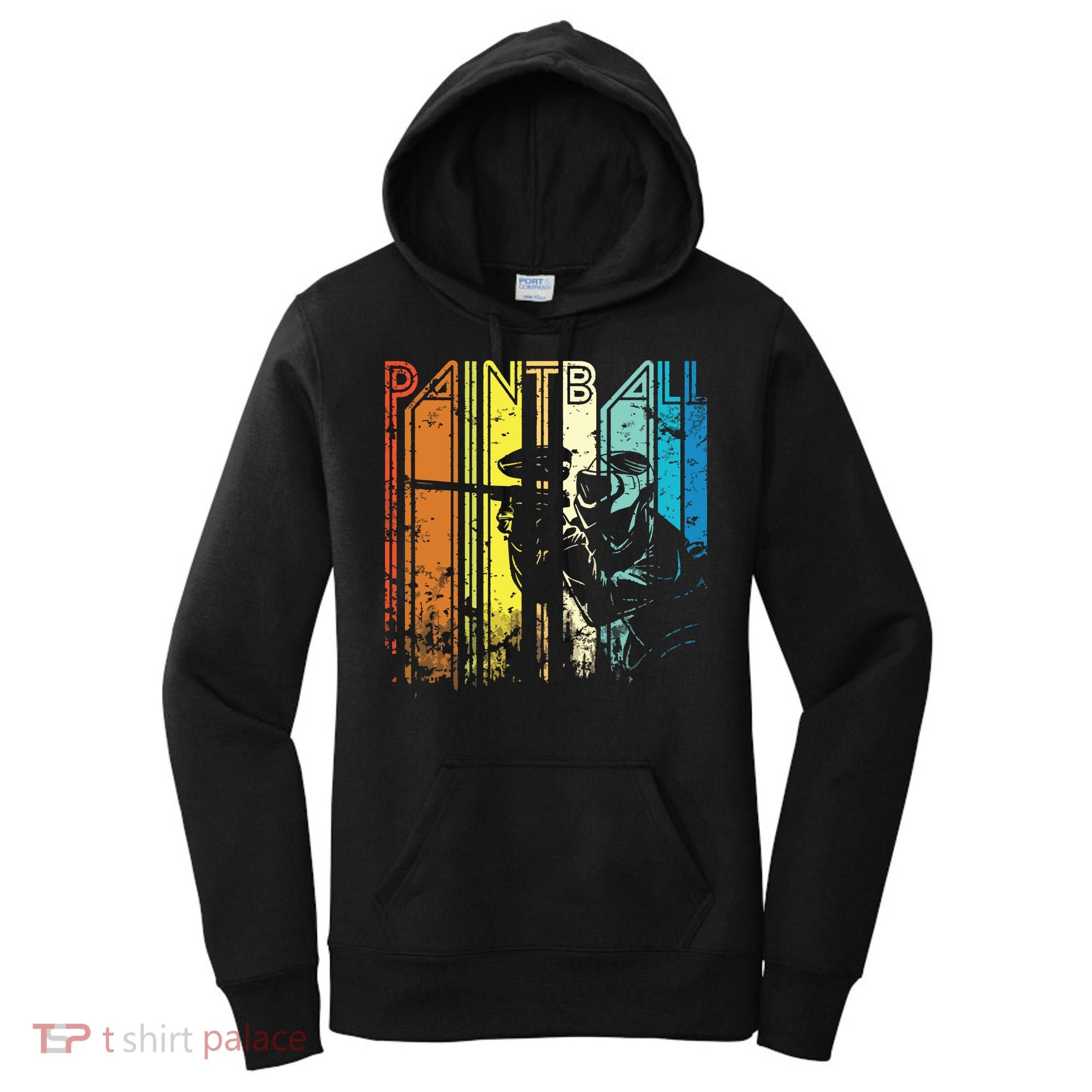 Distressed Retro Paintball For Gift Women's Hoodie