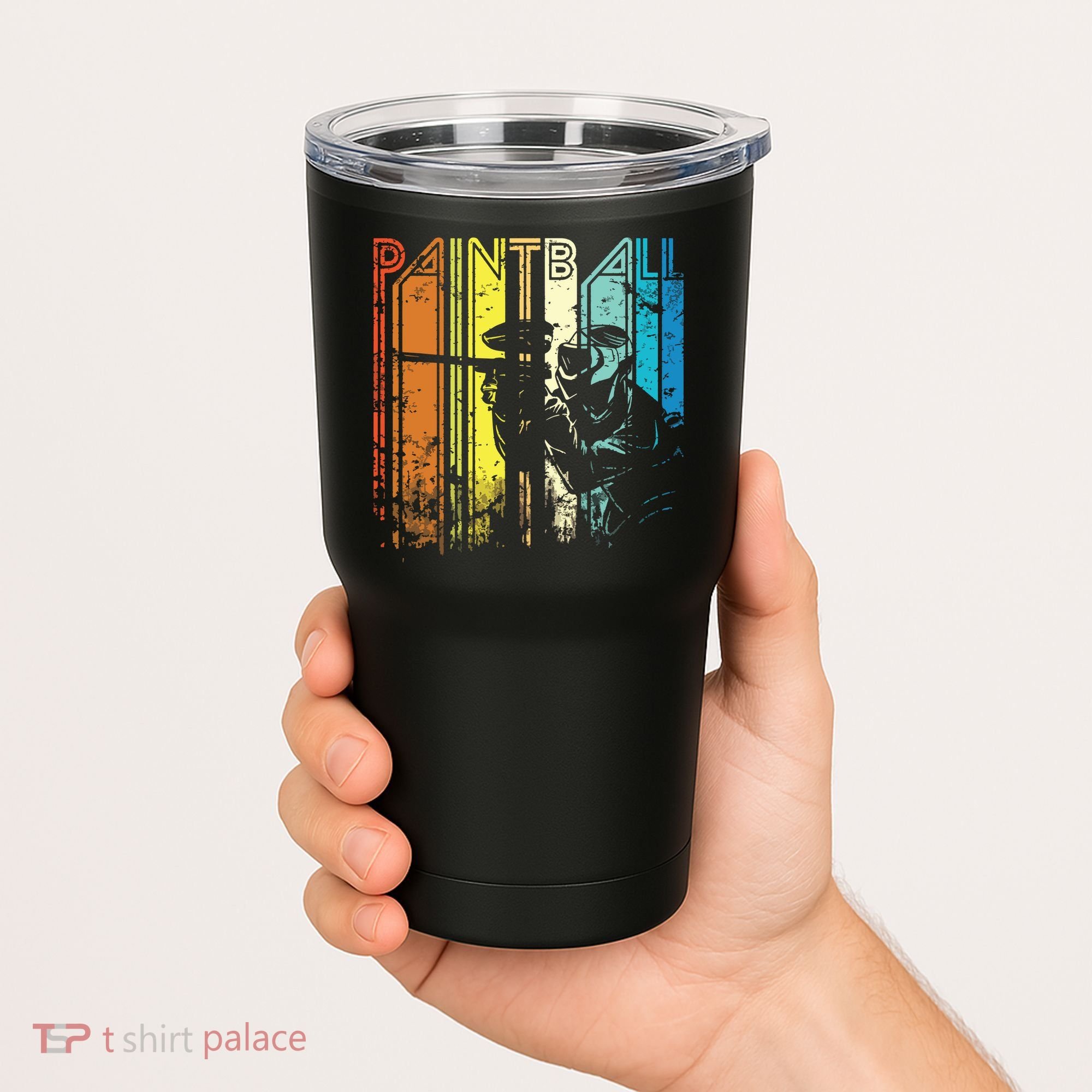 Distressed Retro Paintball For Gift Tumbler