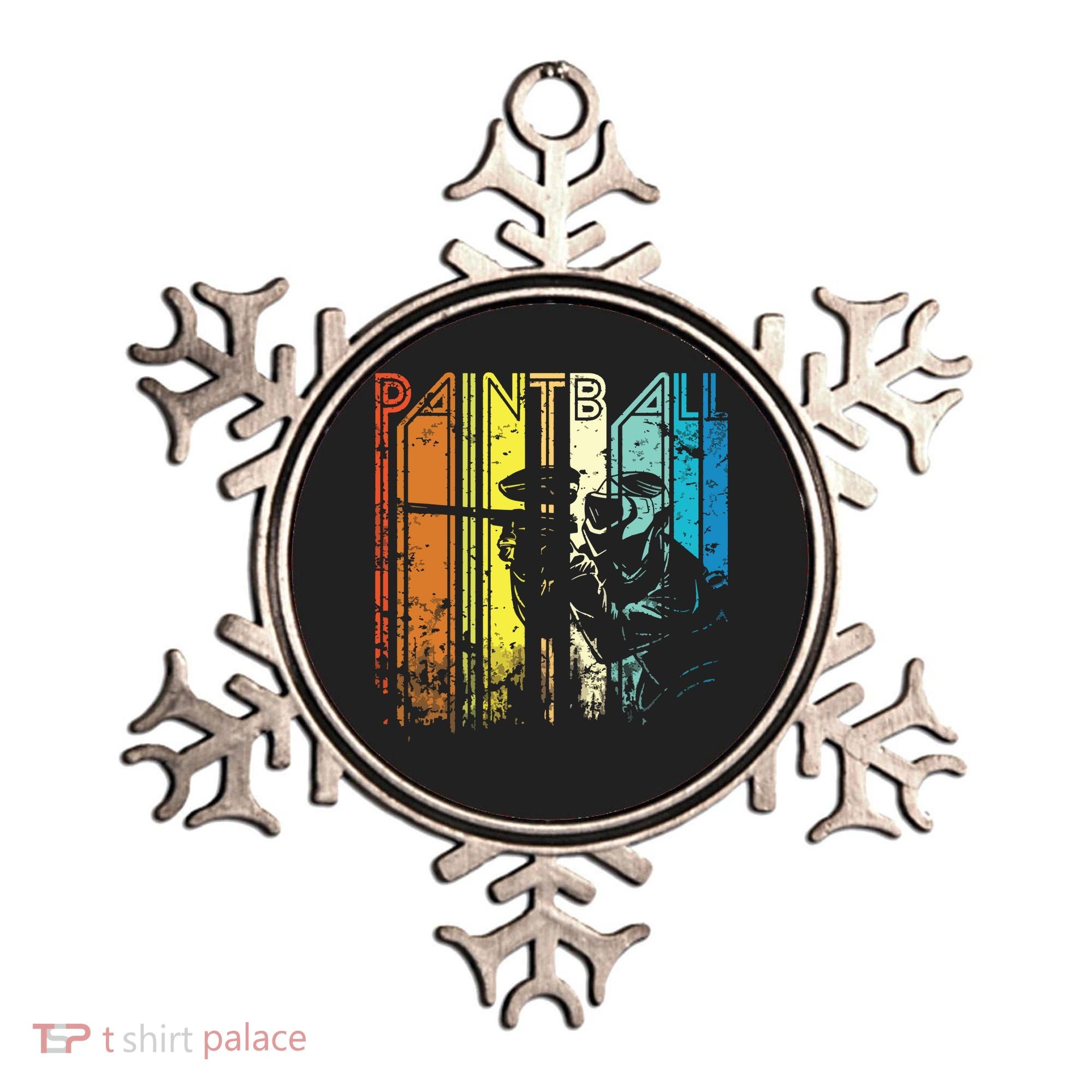 Distressed Retro Paintball For Gift Ornament