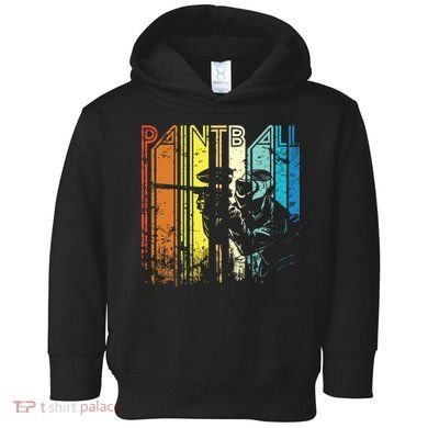 Distressed Retro Paintball For Gift Toddler Hoodie