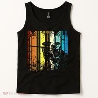 Distressed Retro Paintball For Gift Tank Top thumb 2