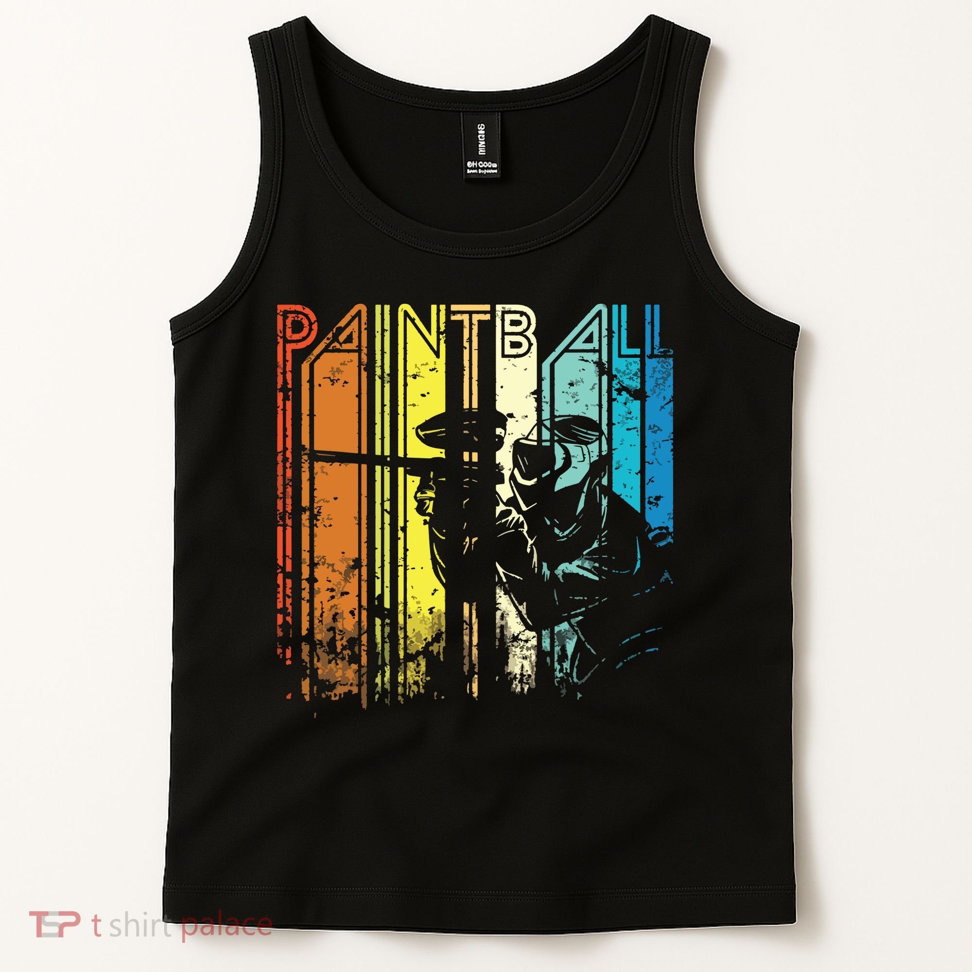 Distressed Retro Paintball For Gift Tank Top