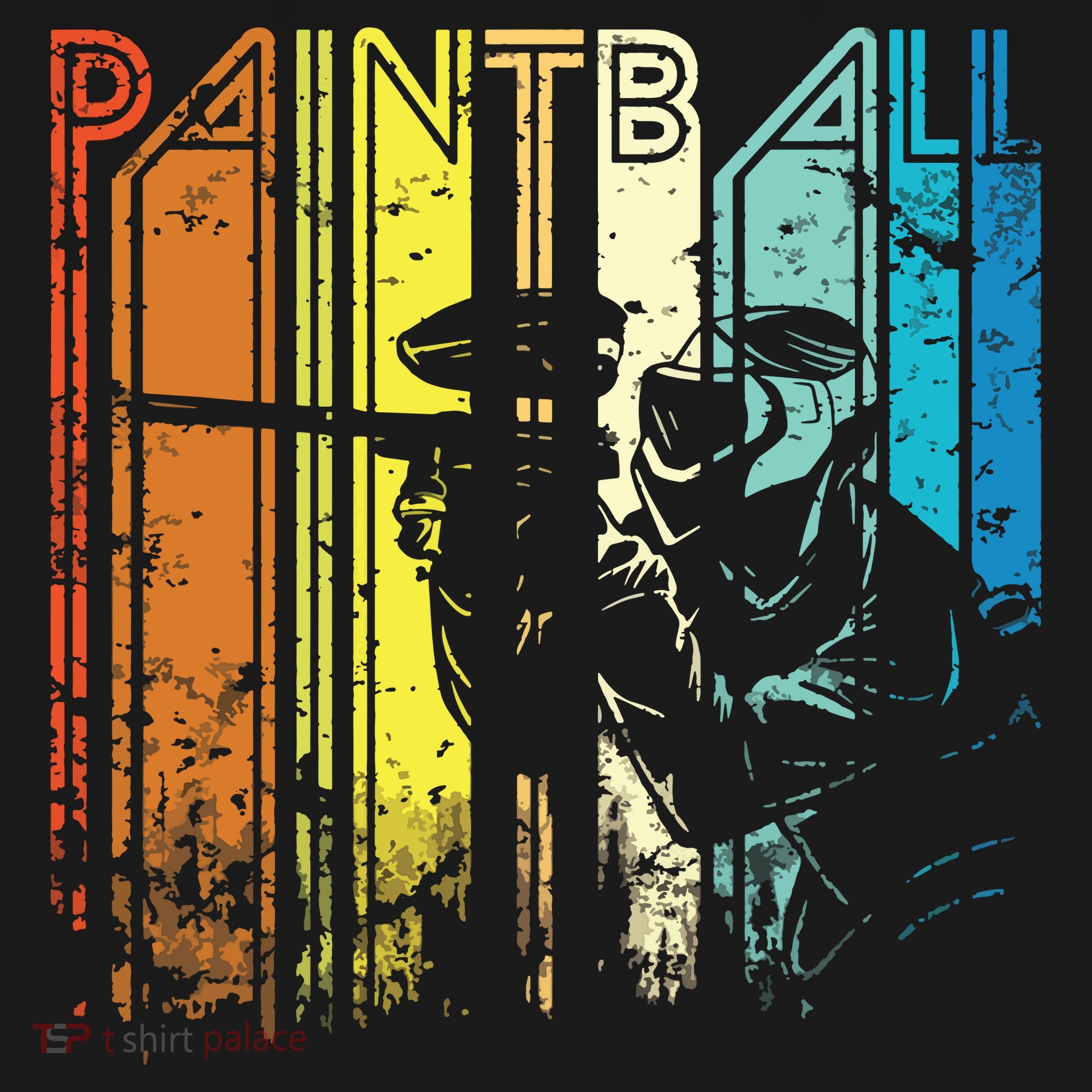 Distressed Retro Paintball For Gift Tank Top