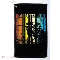 Distressed Retro Paintball For Gift Golf Towel thumb 0