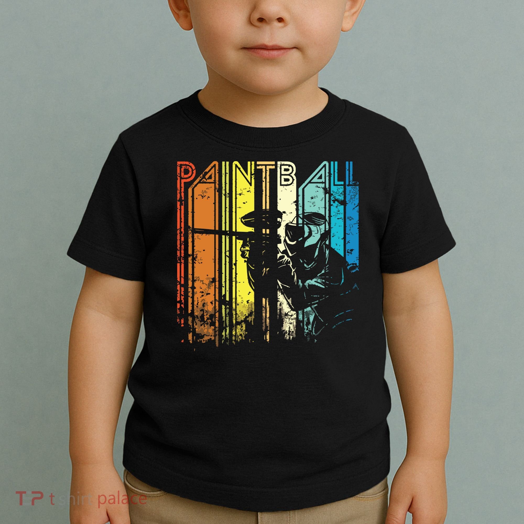 Distressed Retro Paintball For Gift Toddler T-Shirt