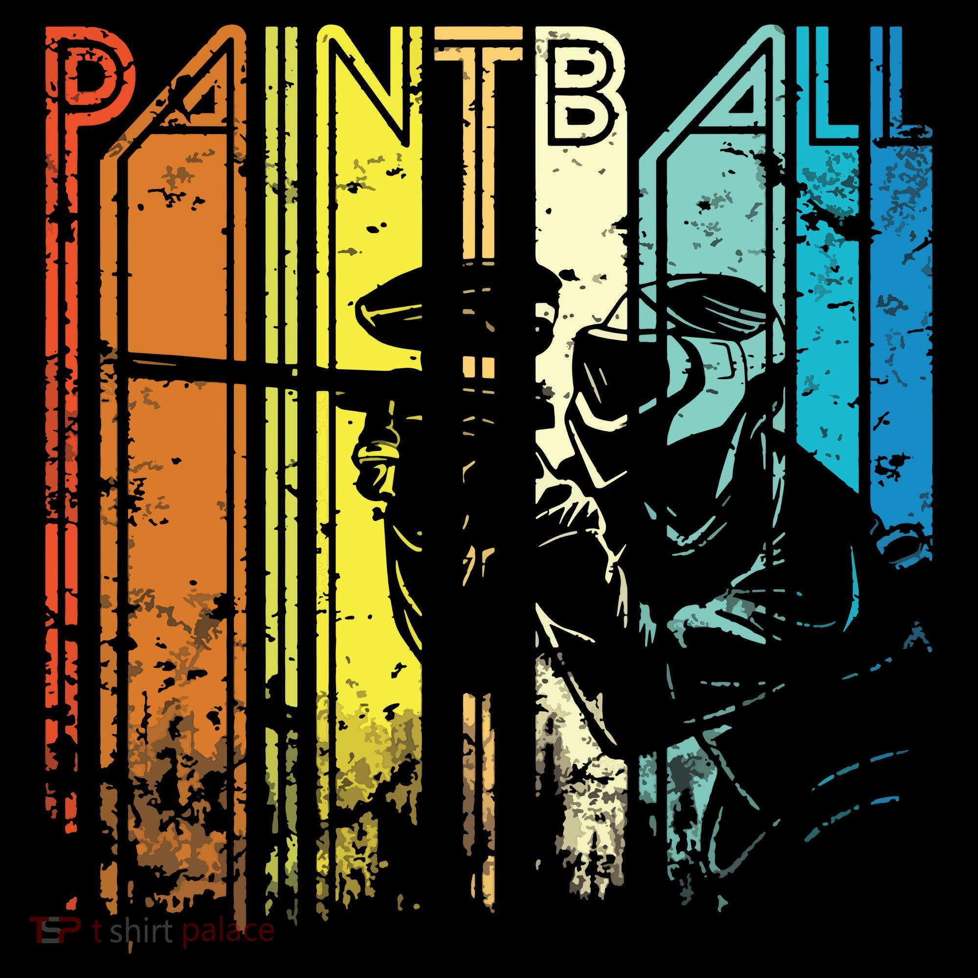 Distressed Retro Paintball For Gift Women's Long Sleeve Shirt