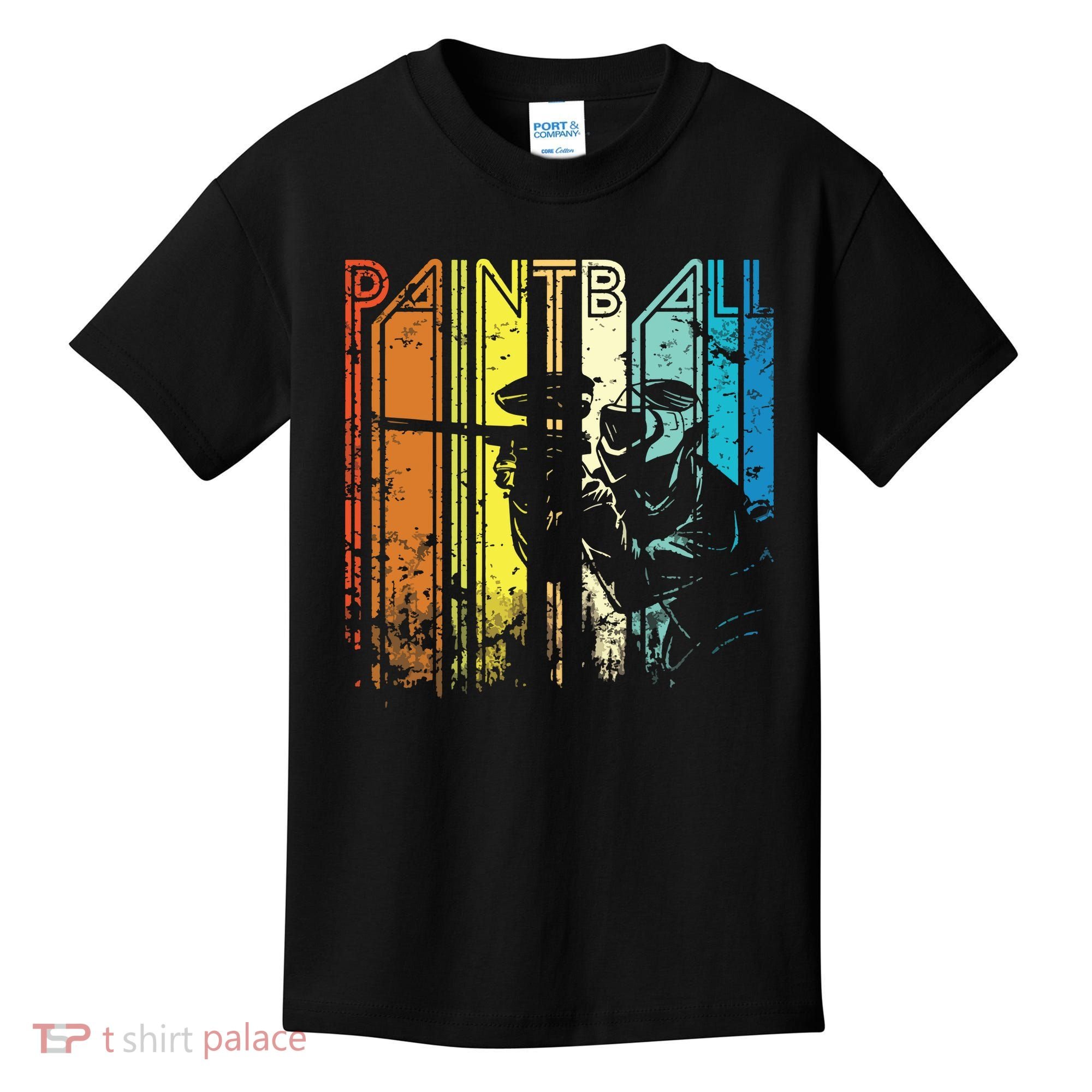 Distressed Retro Paintball For Gift Kids T-Shirt