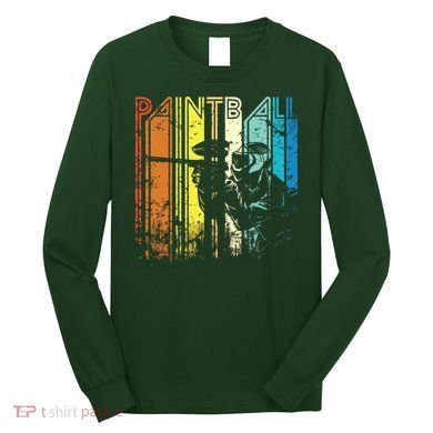 Distressed Retro Paintball For Gift Long Sleeve Shirt