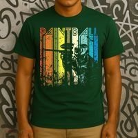 Distressed Retro Paintball For Gift T-Shirt thumb 3