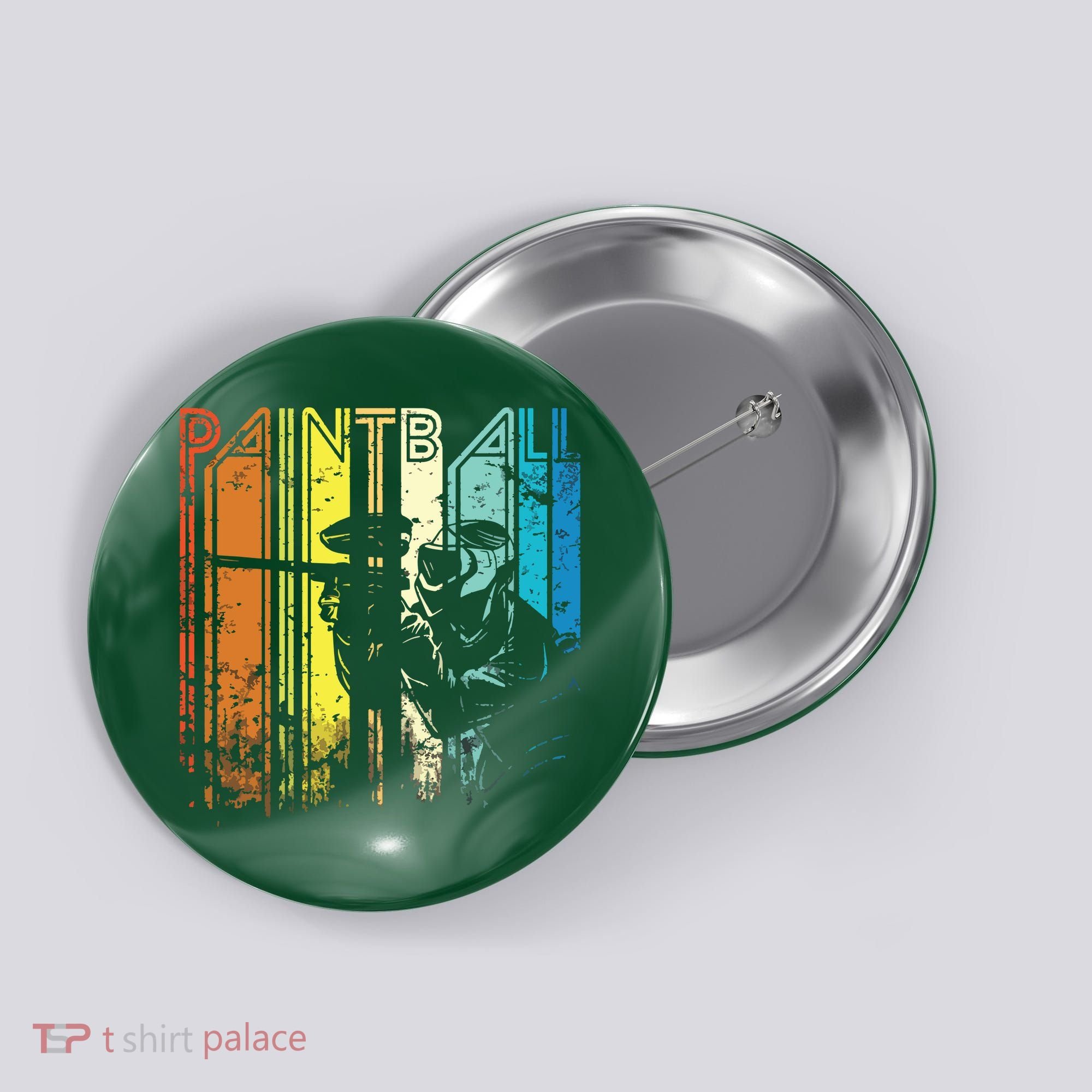 Distressed Retro Paintball For Gift Button