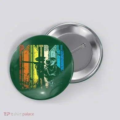 Distressed Retro Paintball For Gift Button