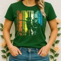 Distressed Retro Paintball For Gift Women's T-Shirt thumb 2