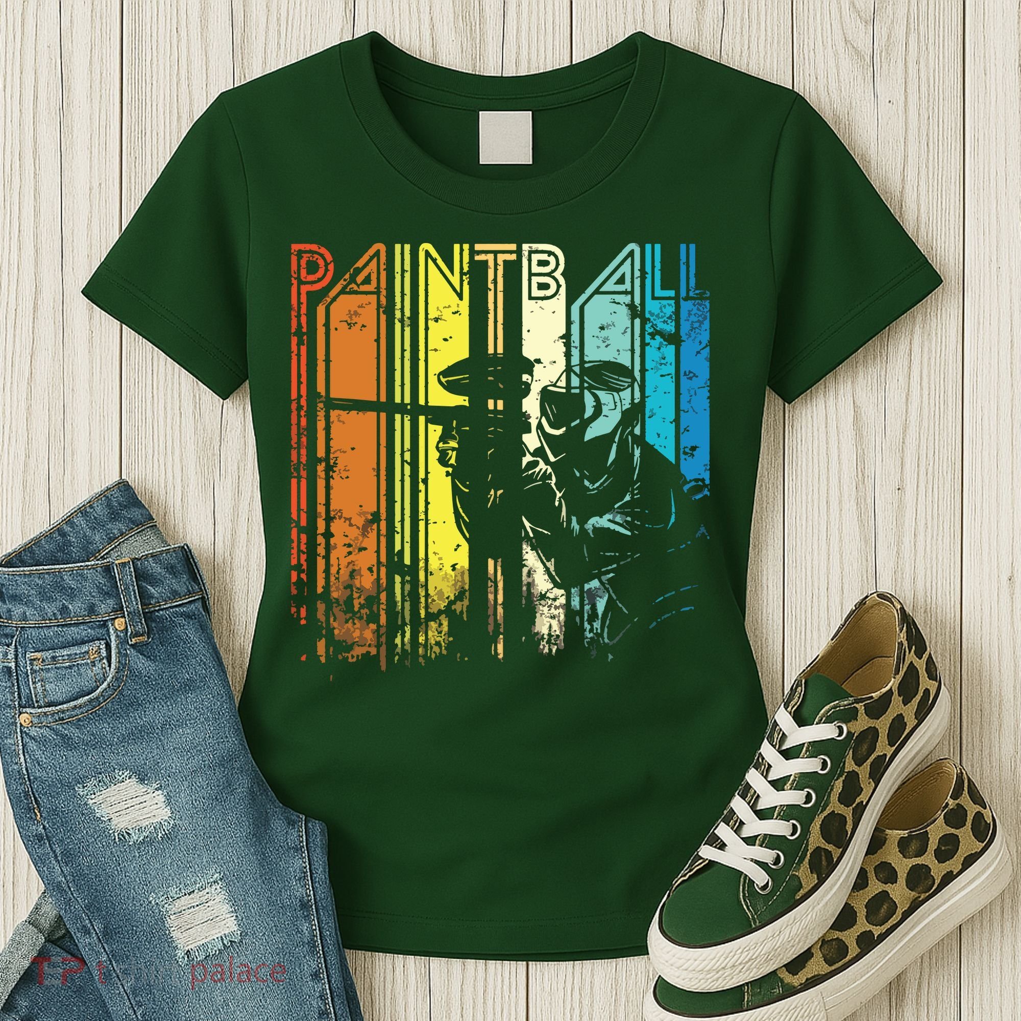 Distressed Retro Paintball For Gift Women's T-Shirt