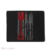 Drag Racer Pistons Patriotic American Flag Drag Racing Mousepad thumb 0