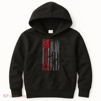 Drag Racer Pistons Patriotic American Flag Drag Racing Kids Hoodie thumb 0