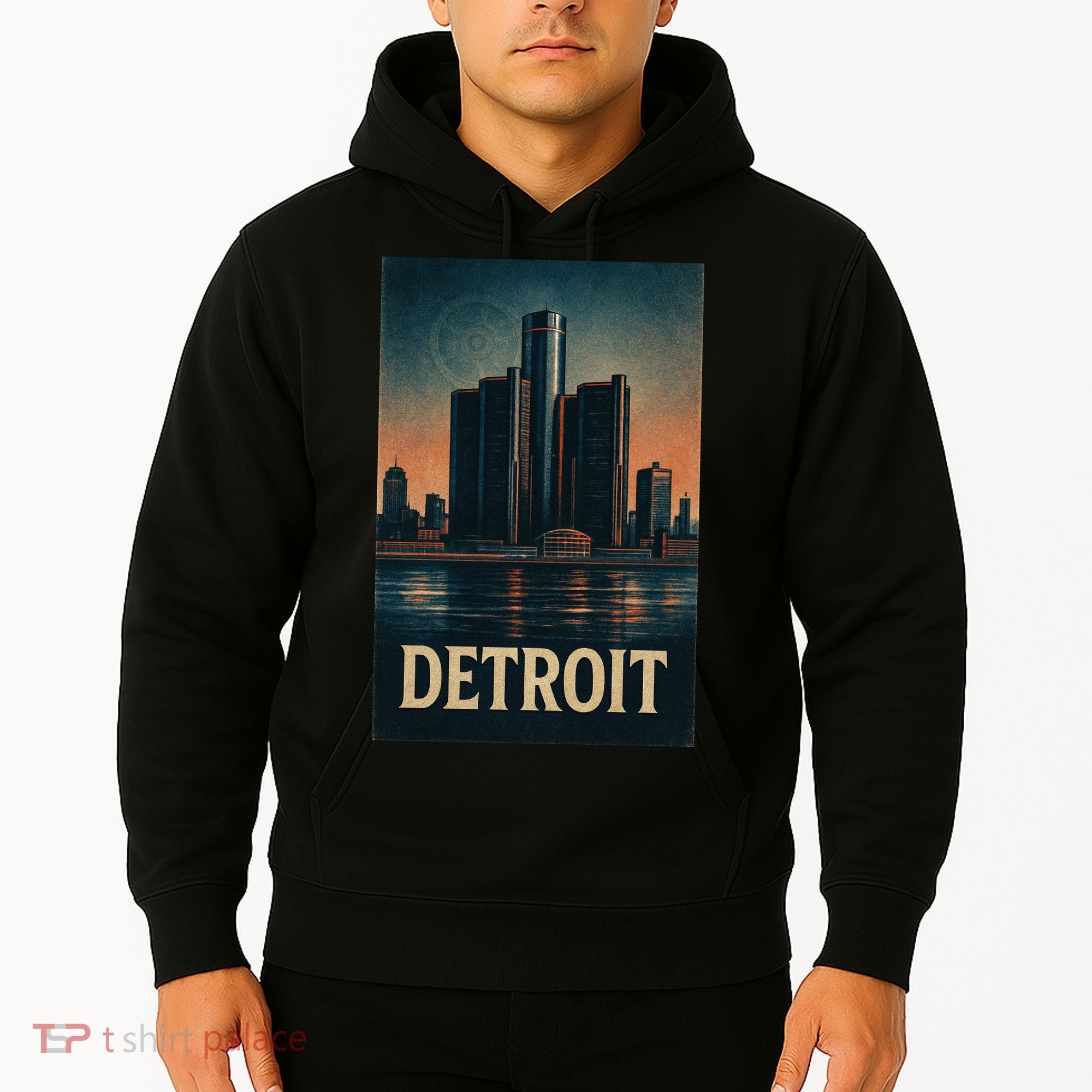 Detroit Revival Retro Skyline Glory Hoodie