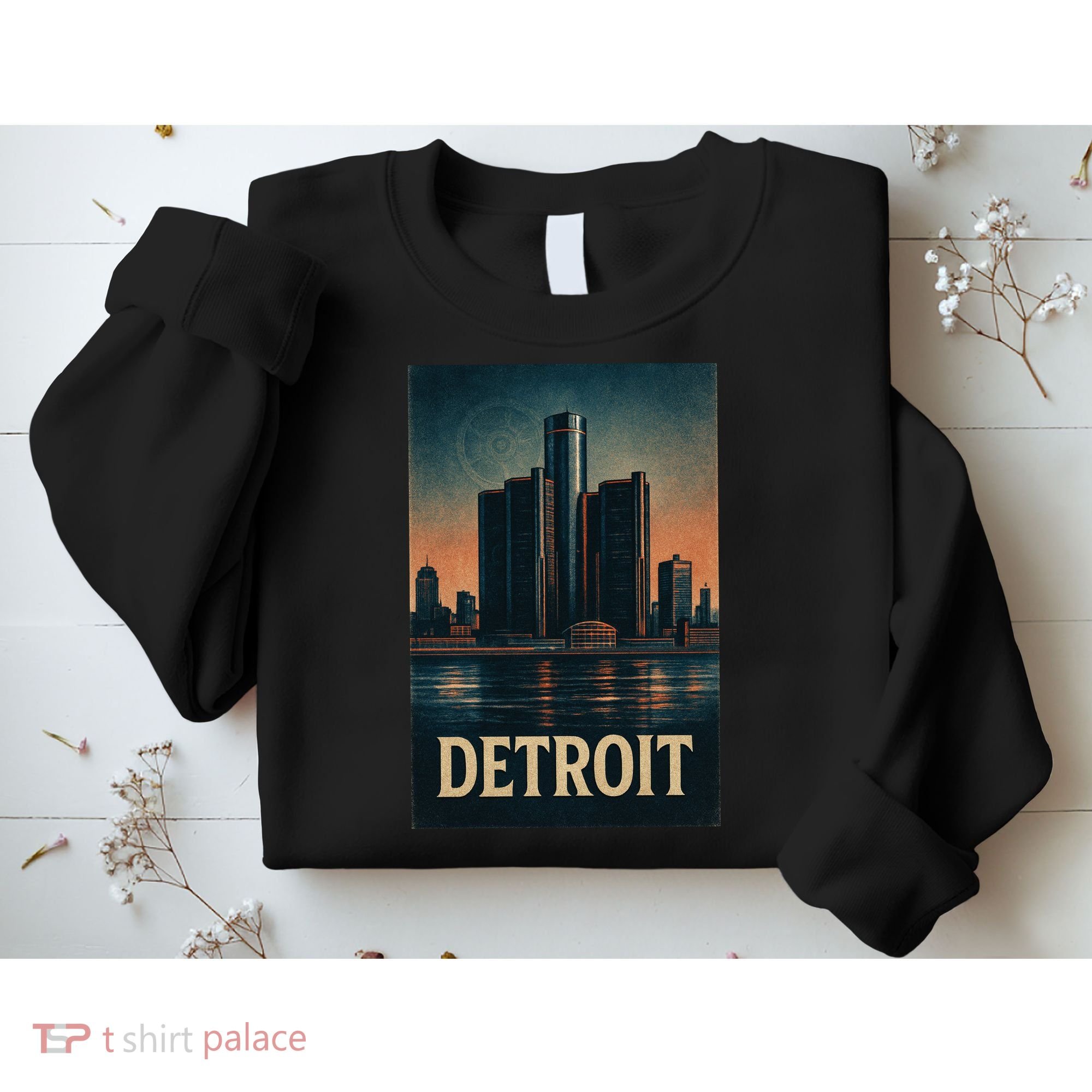 Detroit Revival Retro Skyline Glory Sweatshirt