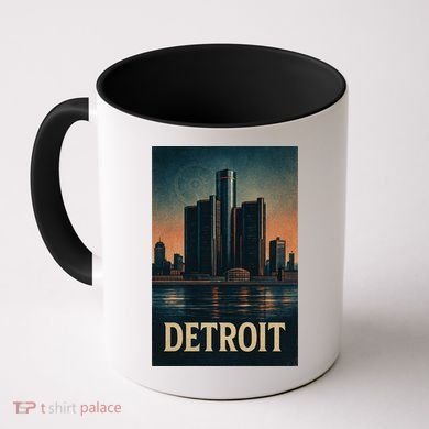Detroit Revival Retro Skyline Glory Coffee Mug