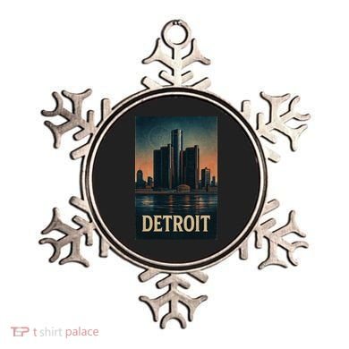 Detroit Revival Retro Skyline Glory Ornament
